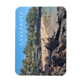 ランサローテプエルトデルカルメンビーチビューマグネット マグネット (縦)