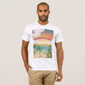 ランサローテ島のビーチ旅行ポスター Tシャツ (正面フル)