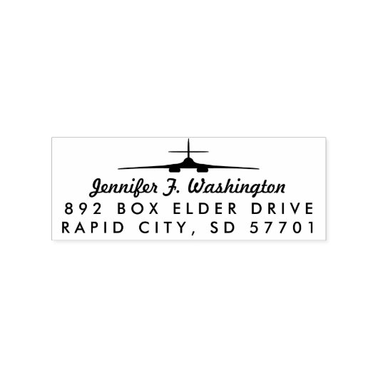 ランサーB-1爆撃機カスタム差出人住所ウッドスタンプ ラバースタンプ (インプリント)