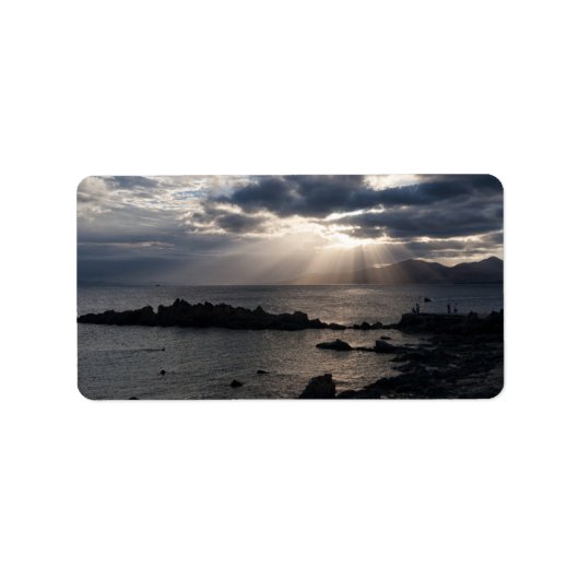 ランザロテの夕日 ラベル (正面)