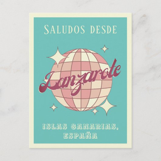 ランザローテカナリーアイランドスペイン休暇はがき ポストカード (正面)