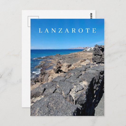 ランザロート火山石表示はがき ポストカード (正面/裏面)