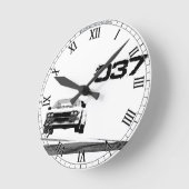 ランシア037時計 ラウンド壁時計 (傾斜)