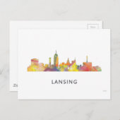 ランシング、ミシガンスカイラインWB1 - ポストカード (正面/裏面)