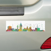 ランシング、ミシガン州のスカイライン バンパーステッカー (車上)