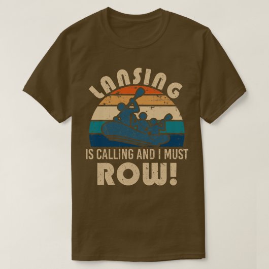 ランシング・ラフティング Tシャツ (デザイン正面)