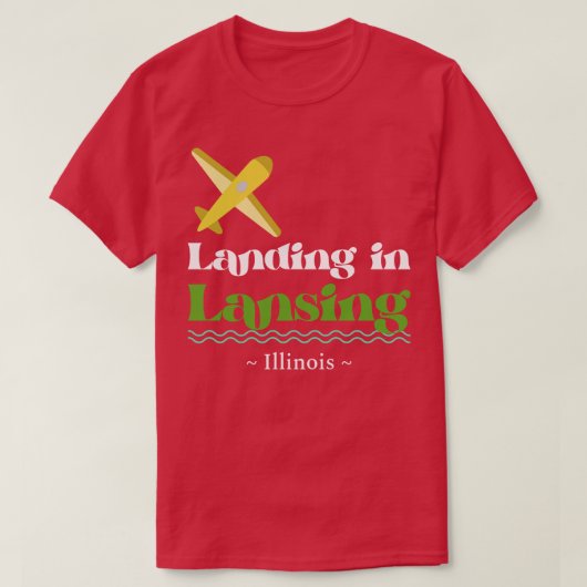 ランシングTシャツへの着陸 Tシャツ (デザイン正面)