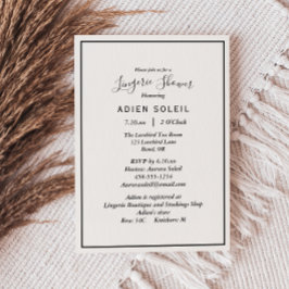 ランジェリエレガントーモダンシャワー招待状 招待状