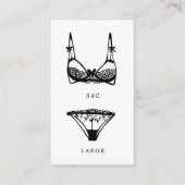 ランジェリモダンーブライダルシャワーサイズ挿入 エンクロージャーカード (正面)