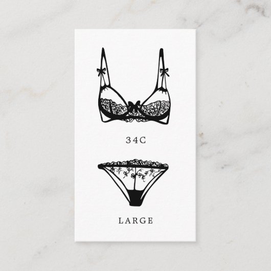 ランジェリモダンーブライダルシャワーサイズ挿入 エンクロージャーカード (正面)