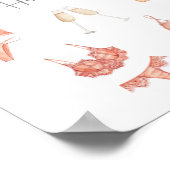 ランジェリーここにパンティを落とすモダン ポスター (角)