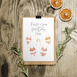 ランジェリーここにパンティを落とすモダン ポスター