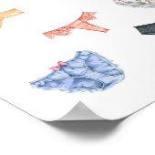 ランジェリーここにポスターをドロップモダンする ポスター (角)