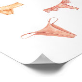 ランジェリーここにポスターをドロップモダンする ポスター (角)