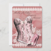 ランジェリーとバチェロレッテシャワー招待状 招待状 (裏面)