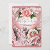 ランジェリーとバチェロレッテシャワー招待状 招待状 (正面)