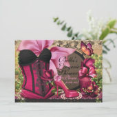 ランジェリーとバチェロレッテシャワー招待状 招待状 (スタンド正面)