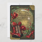 ランジェリーとバチェロレッテシャワー招待状 招待状 (裏面)