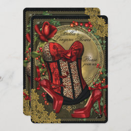 ランジェリーとバチェロレッテシャワー招待状 招待状