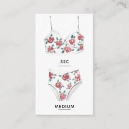 ランジェリーのサイズの挿入物カード エンクロージャーカード