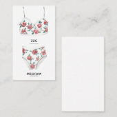 ランジェリーのサイズの挿入物カード エンクロージャーカード (正面/裏面)