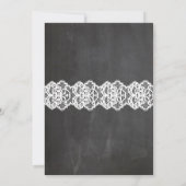 ランジェリーのシャワーのブライダルパーティのコルセットのチョークの招待 招待状 (裏面)