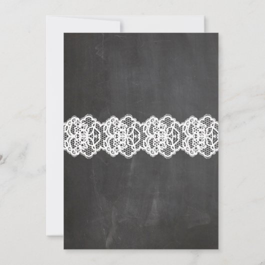 ランジェリーのシャワーのブライダルパーティのコルセットのチョークの招待 招待状 (裏面)