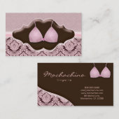 ランジェリーの名刺のダマスク織のブラ 名刺 (正面/裏面)
