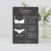 ランジェリーサイズの黒板インサートカード エンクロージャーカード (スタンド正面)