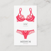 ランジェリーサイズ挿入カード エンクロージャーカード (正面)