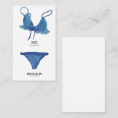 ランジェリーサイズ挿入カード エンクロージャーカード (正面/裏面)