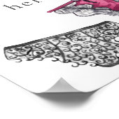 ランジェリーシャワーここにパンティをドロップする看板 ポスター (角)