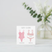 ランジェリーシャワーの招待状に同封するサイズカード エンクロージャーカード (スタンド正面)