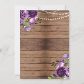 ランジェリーシャワーウッドパープルフラワーズ招待状 招待状 (裏面)