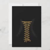 ランジェリーシャワーバチェロレッテ招待金ゴールド 招待状 (裏面)