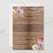 ランジェリーシャワーブライダルパーティウッドフローラ招待状 招待状 (裏面)