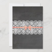 ランジェリーシャワーブライダルパーティコーラルレース招待状 招待状 (裏面)