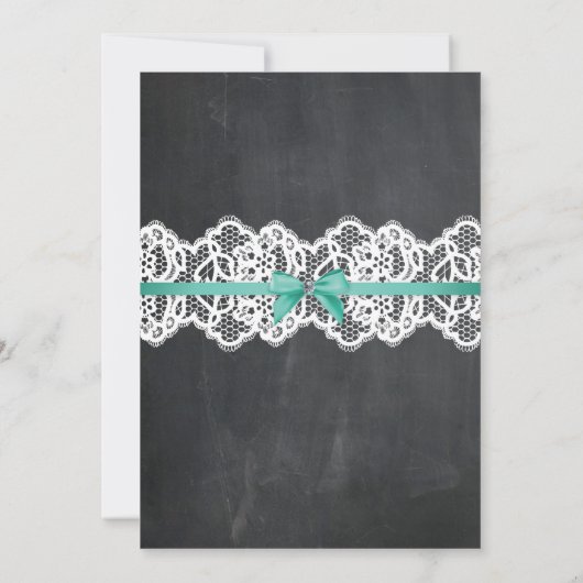 ランジェリーシャワーブライダルパーティチョークレース招待状 招待状 (裏面)