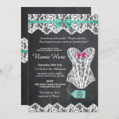 ランジェリーシャワーブライダルパーティチョークレース招待状 招待状 (正面/裏面)