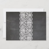 ランジェリーシャワー招待状フローラブライダルパーティレース 招待状 (裏面)