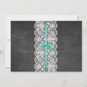 ランジェリーシャワー招待状ミントブライダルパーティレース 招待状 (裏面)