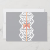 ランジェリーシャワー招待状 ピーチ ブライダルパーティー ラック 招待状 (裏面)