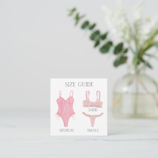 ランジェリーシャワー招待用エンクロージャサイズカード エンクロージャーカード (スタンド正面)