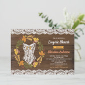 ランジェリーシャワー招待秋秋リース 招待状 (スタンド正面)