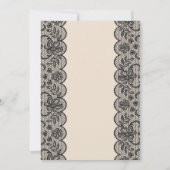 ランジェリーシャワー金ゴールドクリームレースブラパール 招待状 (裏面)