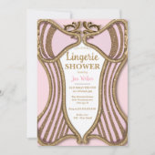 ランジェリーシャワー ブライズメイド パーティー 招待状 (正面)