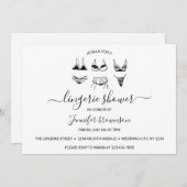 ランジェリーシャワー 招待状 (正面/裏面)