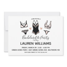 ランジェリーバチェロレッテ招待状