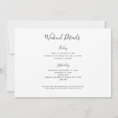 ランジェリーバチェロレッテ旅程招待状 招待状 (裏面)