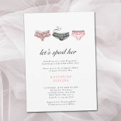 ランジェリーパーティーが彼女のピンクのブライダルシャワーを台無しにする 招待状
